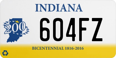 IN license plate 604FZ