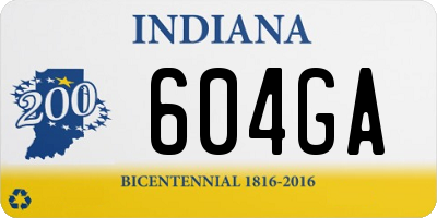 IN license plate 604GA