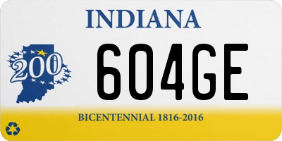 IN license plate 604GE