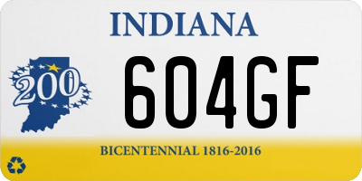 IN license plate 604GF