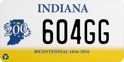 IN license plate 604GG