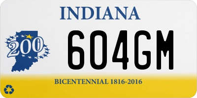 IN license plate 604GM