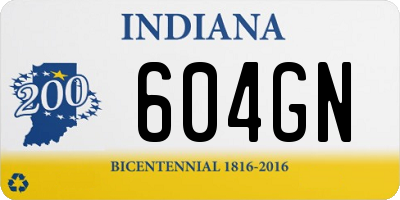 IN license plate 604GN