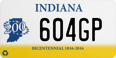 IN license plate 604GP