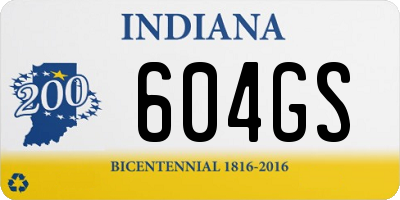 IN license plate 604GS