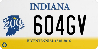 IN license plate 604GV