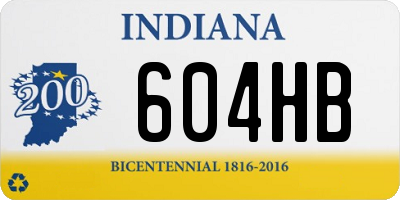 IN license plate 604HB