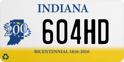 IN license plate 604HD