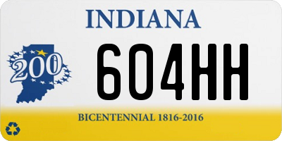 IN license plate 604HH