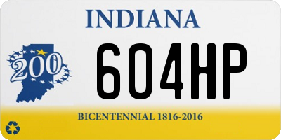 IN license plate 604HP