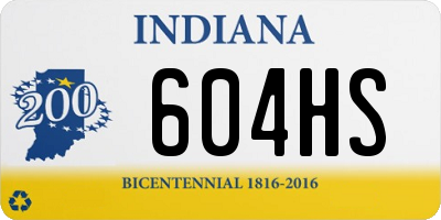 IN license plate 604HS