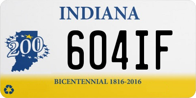 IN license plate 604IF