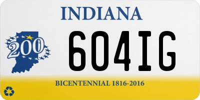 IN license plate 604IG