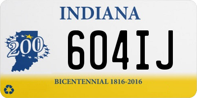 IN license plate 604IJ