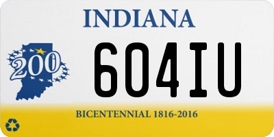IN license plate 604IU