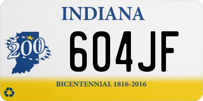 IN license plate 604JF