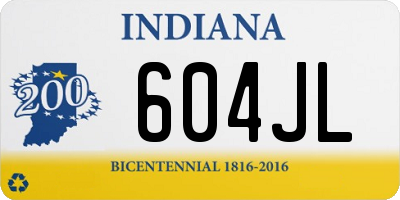 IN license plate 604JL