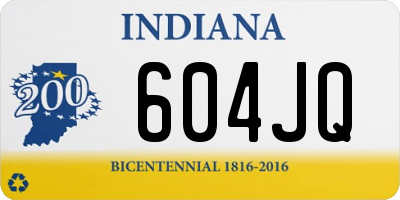 IN license plate 604JQ