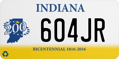IN license plate 604JR