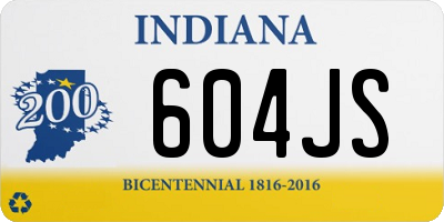 IN license plate 604JS