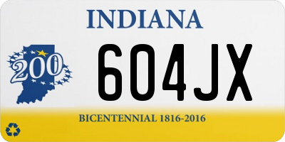 IN license plate 604JX