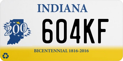 IN license plate 604KF