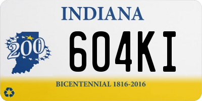 IN license plate 604KI