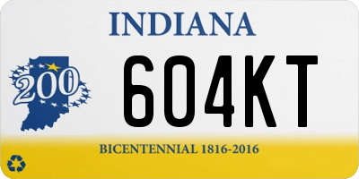 IN license plate 604KT