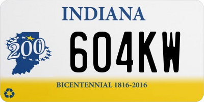 IN license plate 604KW