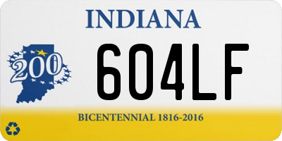 IN license plate 604LF