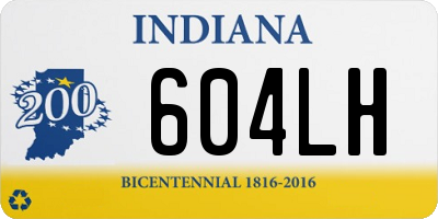 IN license plate 604LH