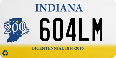 IN license plate 604LM