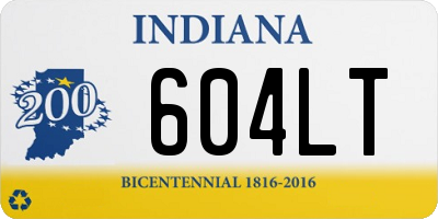 IN license plate 604LT