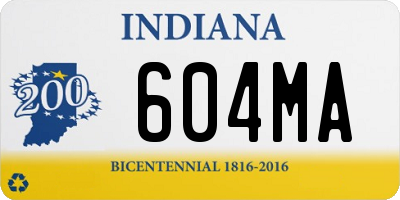 IN license plate 604MA