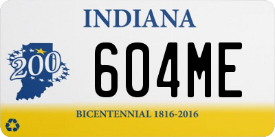 IN license plate 604ME