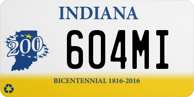 IN license plate 604MI