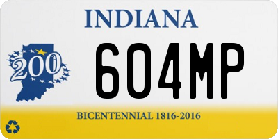 IN license plate 604MP