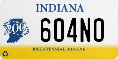 IN license plate 604NO