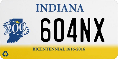 IN license plate 604NX