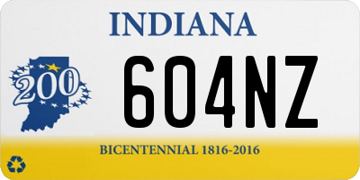 IN license plate 604NZ