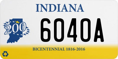 IN license plate 604OA