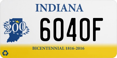 IN license plate 604OF