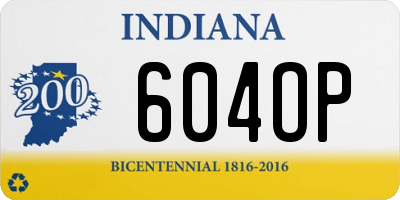 IN license plate 604OP