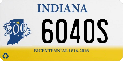 IN license plate 604OS