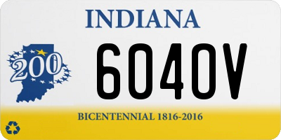 IN license plate 604OV