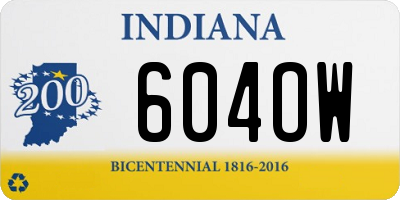 IN license plate 604OW