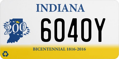 IN license plate 604OY