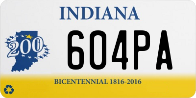 IN license plate 604PA