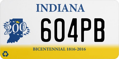 IN license plate 604PB