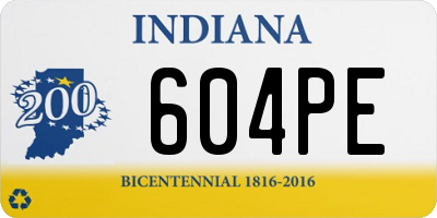 IN license plate 604PE